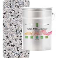 Enduit mosaïque résine gris clair 12,5 kg – Haute résistance aux intempéries – Application intérieure/extérieur – Texture agneau