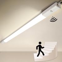 1 Stück TONFFI LED Feuchtraumleuchte mit Bewegungsmelder, 36W 115CM Verknüpfbar LED Sensor Röhrelampe, Neutralweiß Wandleuchte Deckenleuchte Kellerlampe IP65 Wasserfest für Werkstatt Garage Flur Balko