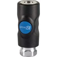 Prevost ISI 061101 prevoS1 single-pulse quick-connect fitting, female thread, 6 mm bore – G1/4'' F thread