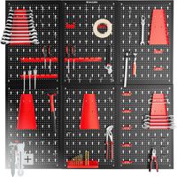 Panneaux perforés pour rangement d'outils 6 pièces en acier