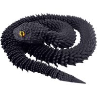 Modèle de serpent vénéneux articulé Noir 60cm animaux jouets de bureau
