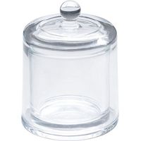 Compactor, Boîte pour Cotons et Cotons-Tiges avec Couvercle, Transparent
