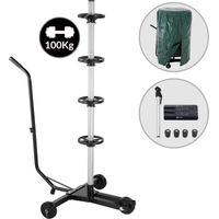 Monzana – Support de pneus mobile pour 4 roues – Housse de protection étanche – Roues en PU – Dimensions 116x53x79 cm – Convient jusqu'à 225 mm