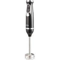 Michelino 600 Watt Stabmixer Edelstahl-Mixstab Pürierstab mit stufenloser Geschwindigkeitsreglung schwarz-silber