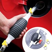 LaBlanc - Pompa manuale, pompa manuale a sifone portatile per il trasferimento del carburante per auto, pompa universale per benzina con tubo flessibile da 2 m