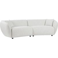Canapé 4 places en tissu chiné beige LUCAMO