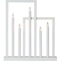 Fensterleuchter "Frame", Holz, weiß, ca. 45x51 cm