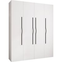 Armario Hartford 564, Blanco, 246x200x42cm, Puertas de armario: Con bisagras, Número de estantes: 0