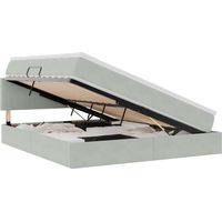 Maison Exclusive - Lit de Rangement avec matelas Gris clair 160 x 200 cm Velours