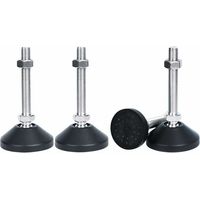 4 Pieds Réglables en Silicone pour Meuble – Vis M8 x 50 mm – Hauteur Ajustable pour Table, Chaise et Étagère
