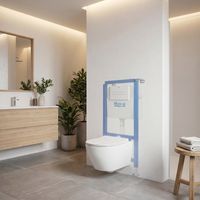 Pack WC con bastidor Roca + WC suspendido sin brida Swiss Aqua Technologies con tapa SoftClose + placa (ROSTINWR04-IN)