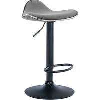 Sgabello Shanghai in tessuto grigio chiaro nero