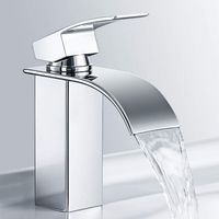 Grifo Cascada para Lavabo – Mezclador de Baño en Acero Inoxidable, Diseño Elegante Cromado