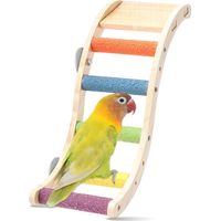 Bird Ladder Bridge Wooden 32cm, Large Pet Parrot Climbing Ladders Toys Pet Bird Cage Accessories Wood Climbing Ladder Perch for Birds Parrots Cockatiels
