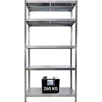 SCAFFALE IN METALLO MACISTE 120 X 40 X 195 H 5 PIANI KG 260 SENZA BULLONI