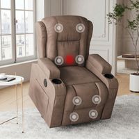 BLANKETSWARM - Fauteuil releveur électrique massant, fauteuil massant relaxation - 8 points massage - chauffage lombaire - Inclinaison jusqu'à 160° - repose-pieds - poches - port usb - tissu technolog