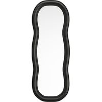 Vente-Unique – Miroir sur pied en bois de paulownia noir – Dimensions L. 60 x H. 160 cm – Finition organique moderne pour décoration intérieure