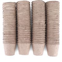 100 Pièces Pots à Semis Biodégradables en Tourbe de 6cm pour Jardin
