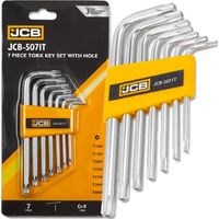 Set di chiavi Torx JCB con foro, 7 pezzi, T10H-T40H, tipo L, acciaio Cr-V