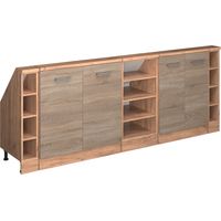 Mobile cucina sottotetto R-Line, Rovere Sonoma/Goldkraft, 210 cm Set di 5, Vicco