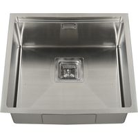 Fregadero de un seno en inox Kenia, 21,5 cm(alto) 44 cm(ancho) 44 cm(largo)