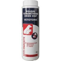 Flohpulver mit Tétraméthrin - VETOCANIS - Für Hund und Katze