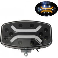 LED ЛЕД Високомощен диоден фар халоген лампа 12V - 24V бяло-жълто за АТВ джип камион трактор земеделски и селскостопанск