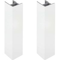 Cyclingcolors – Jonction de plinthe 150mm blanc brillant – Angle angulaire pour cuisine – Raccord connecteur en PVC – Finition de meuble