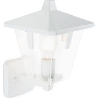 Applique blanche en aluminium moulé sous pression avec diffuseur en thermoplastique transparent. h. 29cm