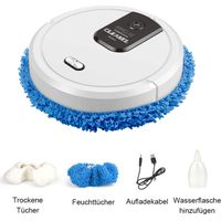 Saugroboter mit Wischfunktion 3 in 1, Staubsauger Roboter, 1500Pa Starke Saugkraft Roboterstaubsauger, Selbstaufladend, WLAN, 60 Mins Max, Ideal für Tierhaare, Teppich, Hartboden