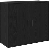 Sideboard/Anrichte/Buffet Schwarz Eichen-Optik 80 x 33 x 70 cm Holzwerkstoff LXWW211971