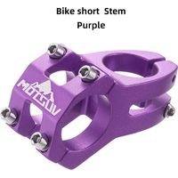 Violet Potence de vélo MOTSUV avec potence creuse pour la descente, potence courte 31,8+45 mm.