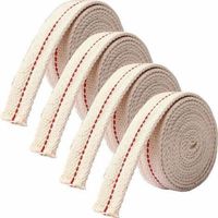 4 pièces mèches de lampe à kérosène 100% coton mèches de lampe à huile tricotées accessoires de lampe à kérosène(1.2cm/1m)