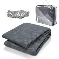 Wolketon Tapis de tente camping, Tapis d'auvent de Camping, Auvent tapis, Tapis de sol pour caravane 250x500CM, Gris