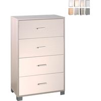 Schlafzimmerkommode mit vier Schubladen White Elm 70x41x h112 cm