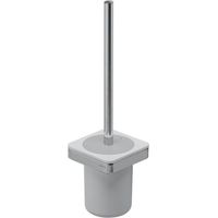 Geesa Frame Brosse de toilette avec support Blanc / Chrome (tête de brosse blanche)