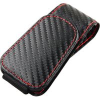 Cadre de lunettes de voiture, clip de suspension de lunettes en cuir magnétique de voiture, cadre de lunettes de soleil de visière de voiture universel avec clip (noir 4,59,5 cm)