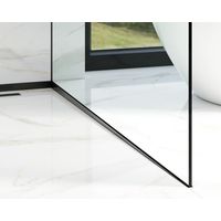 Schräge rechte Seitenprofil für 8-10mm Boden Duschglas 30mm x 1200mm - schwarz satiniert