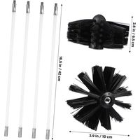 Kit di pulizia per asciugatrice – Spazzola flessibile in nylon da 40 cm con attacco per trapano, ideale per la manutenzione domestica facile