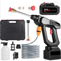 600 PSI Cordless Pressure Washer with Battery, Portable Handheld Power Washer for Car Wash Home Garden Patio Cleaning Black(With 148HV Battery)