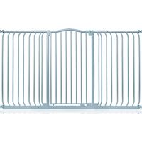 Safetots Extra Tall Curved Top Safety Gate, 161cm - 170cm, Matt Grey, Extra Tall 100cm in Height, Pressure Fit Stair Gate