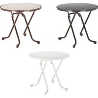 Best Dublin Dinning Tisch Gartentisch Beistelltisch Balkontisch rund 80 x 73 cm