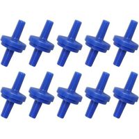 Paquete de 10 válvulas de retención unidireccionales de plástico para agua, combustible, gas, aire líquido (4 mm)