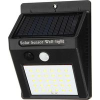 FARETTO CON 30 LED CON PANNELLO SOLARE RICARICABILE SENSORE MOVIMENTO ESTERNO