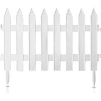 Practica y elegante valla,rejilla ideal para el cercado del jardin de su hogar, color blanco, 3,2 m de longitud,compuesto por 7 elementos.