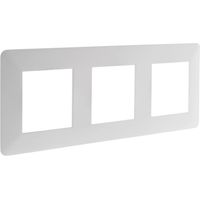 Plaque de finition triple HBF modèle ARTEZO blanche