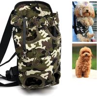 Pet Backpack Cat Front Pack Dog Backpack Small Dog Pet Supplies (Color : Camouflage, Size : Small)
