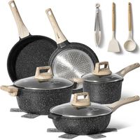 Batterie de cuisine antiadhésive Granite 13 pièces - Compatible induction
