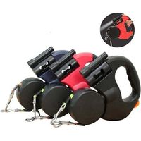 Laisse double pour chien avec double traction automatique pour animaux de compagnie, ceinture pour promener 2 chiens