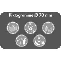 Stumpf 5x Piktogramm-Set weiß Ø 70 mm - 5408812